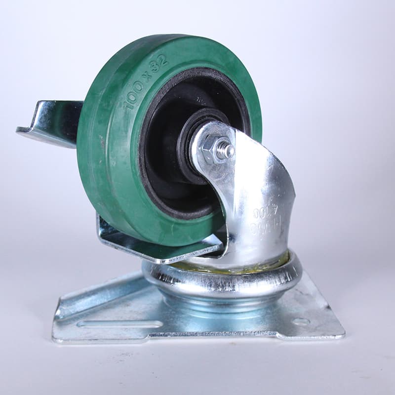 Image of Triangular Top Plate Casters Green