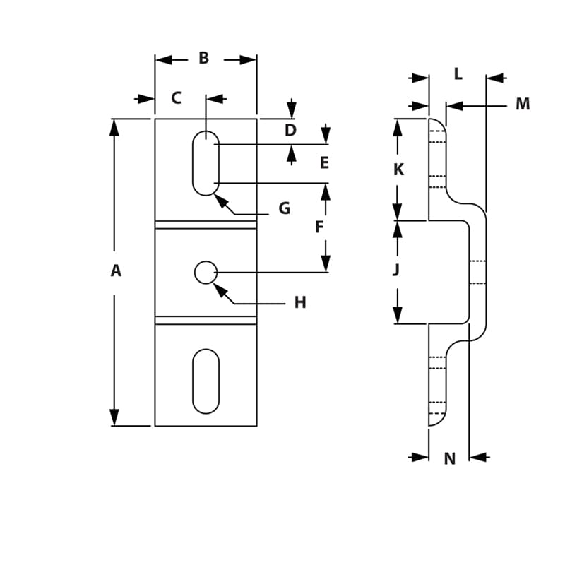 Drawing of Draw-Double Mesh Retainer