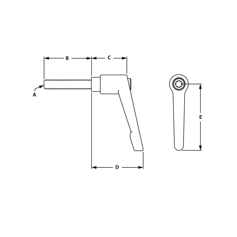 Drawing of Draw-Replacement Handle