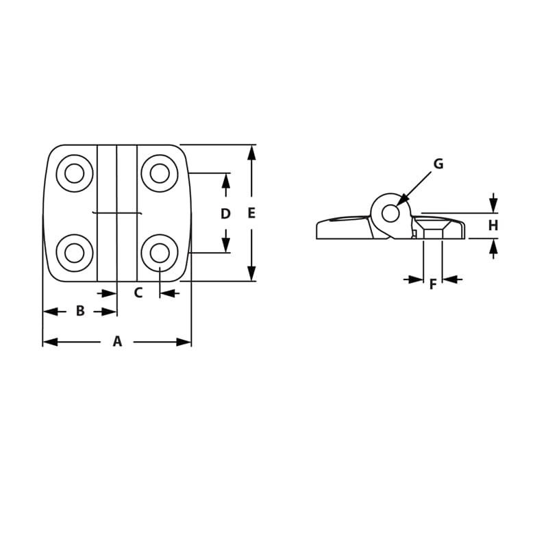 Image of Draw-Plastic Lift Off Hinges