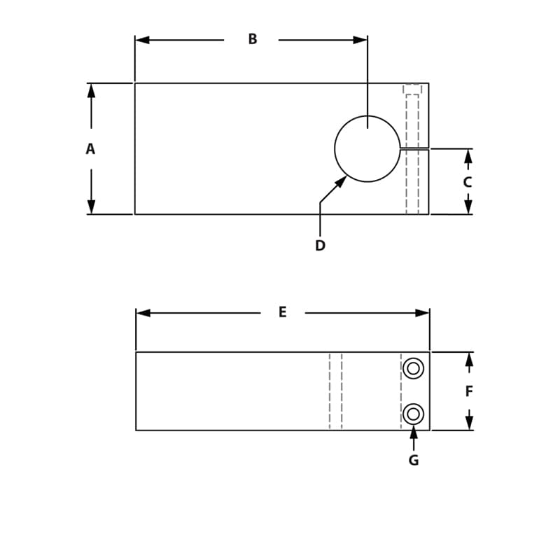 Drawing of Draw-Single Shaft Blank Mounting Plate