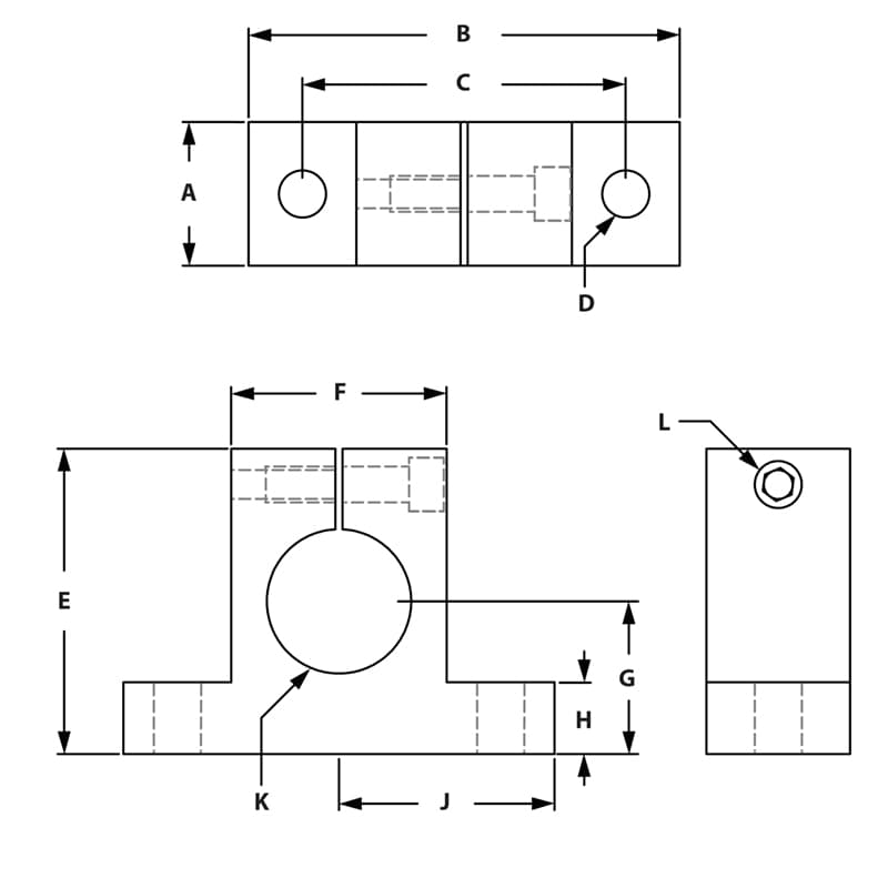 Drawing of Draw-Single Horizontal Base