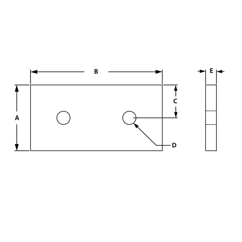 Drawing of Draw-Backing Plates Wide